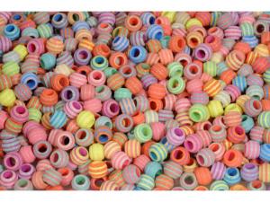 Plastpärla pastell ränder 1550 fp