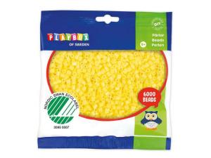 Rörpärlor pastell gul 6000 fp