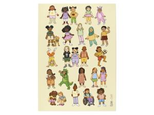 Plansch barn mångfaldsfokuserad