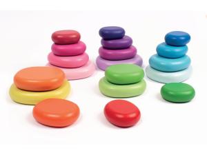 Trästenar rund olika stl o färger 20 fp