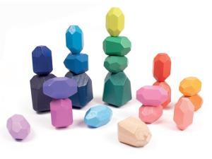 Trästenar olika former färgade 21 fp