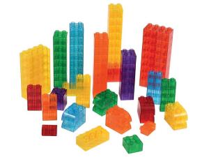 Transparenta byggklossar 90 fp