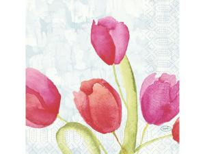 Servett Tulips 3-lags 33X33cm 50 fp