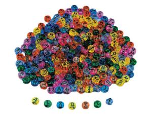 Plastpärlor ABC transparent 260 fp