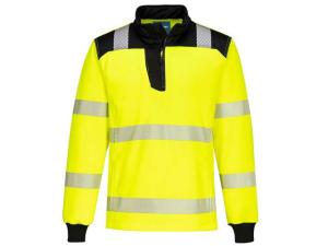 Sweatshirt PW3 Hi-Vis 1 4 Zip gul 2XL