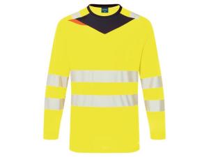 T-shirt varsel LÄ PW DX416 kl2 gul 4XL