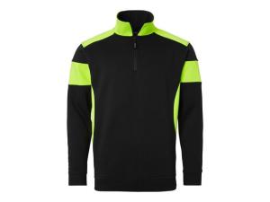 Sweatshirt halfzip 222 sv fluor gul XS