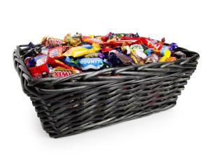 Godis Presentkorg svart inlaget 3 5kg