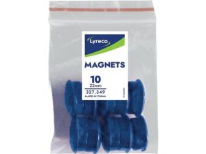 Magnetknappar LYRECO 22mm blå 10 fp