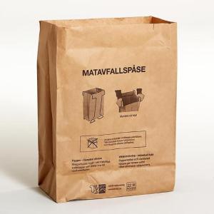 Matavfallspåse papp 22L 1-blad 100 fp