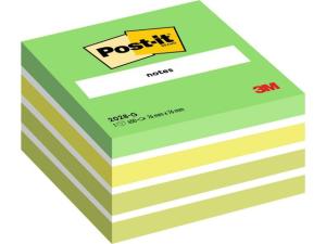 Notes POST-IT kub 76x76mm grön vit