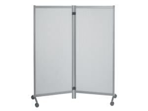 Skärmvägg PAPERFLOW på hjul matt plast