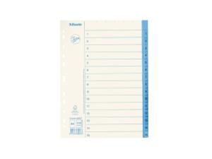 Pappregister JOPA A4 1-15 vit blå