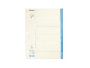 Pappregister JOPA A4 1-5 vit blå