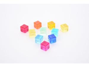 Transparent ädelstens kuber 10 fp