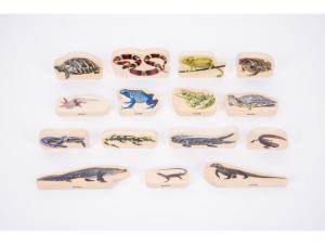 Träfigurer ormar och groddjur 15 fp