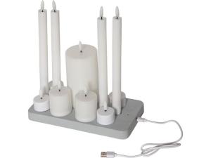 Ljus STAR T Flamme LED m laddare mix