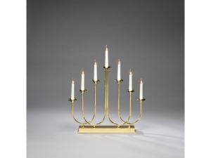 Elljusstake 7 ljus LED 46x53cm mässing