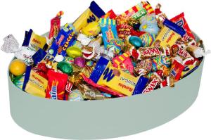 Godis Presentask Ägg inslaget 1 3kg