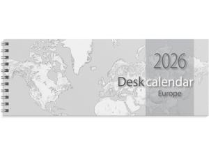 Desk calendar Europe 2026