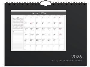 Väggkalender Miljökalendern Elegant 2026