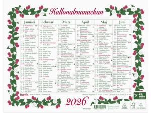 Väggkalender Lilla Hallonalmanackan 2026