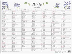 Väggblad 14-månader 2026