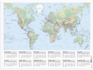 Väggblad Världskarta 2026