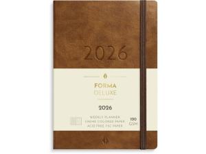Liten Veckokal Forma Deluxe 2026 brun
