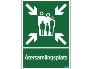 Skylt Återsamlingsplats 297x420mm