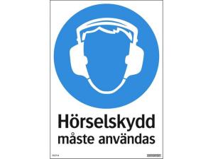 Skylt Hörselskydd 210x297mm