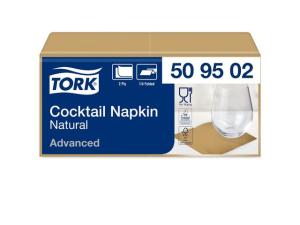 Servett TORK Cocktail 2-lag natur 200 fp