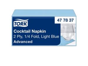 Servett TORK Cocktail 2-lag ljblå 200 fp