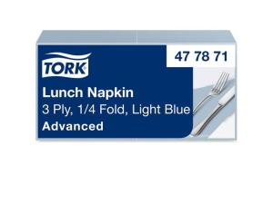 Servett TORK Lunch 3-lags ljusblå 150 fp
