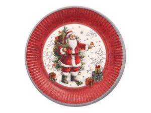 Tallrik HoHoHo papper 23cm 10 fp