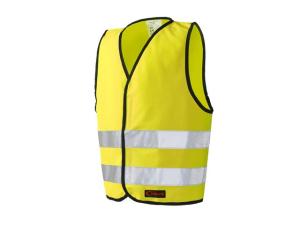 Reflexväst Barn med Kardborre S gul