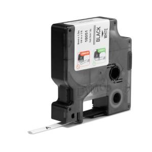 Tape Rhino krympslang 6mm svart på vit