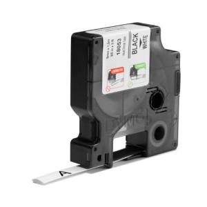 Tape Rhino krympslang 9mm svart på vit