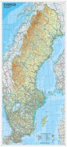 Affisch Sverige karta