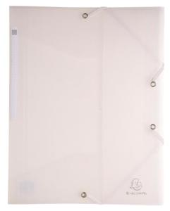 Gummibandsmapp EXACOMPTA A4 PP 3-kl tra