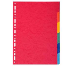 Kartongregister EXACOMPT A4 6-flik f fär