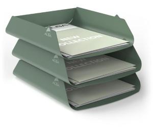 Brevkorg ALBA metall A4 grön