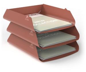 Brevkorg ALBA metall A4 terrakotta