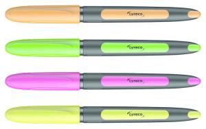 Överstrykningspenna LYRECO pastell 4 fp