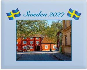 Väggkalender Sweden 2027 med kuvert