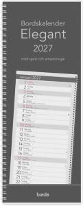 Bordskalender Elegant 2027 spiral