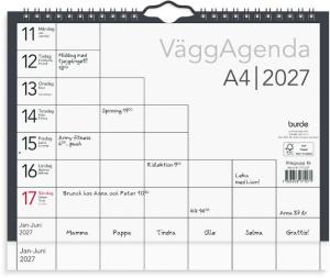 Väggkalender Väggagenda 2027 A4