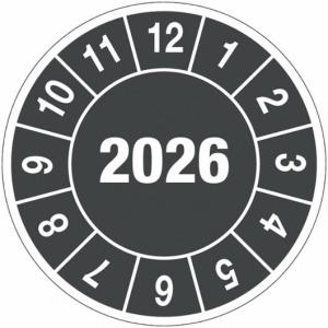 Kontrollmärke 2026 25mm 10 fp