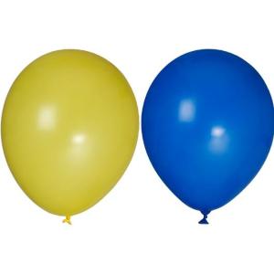 Ballonger FESTIVE blå gul 25cm 10 fp