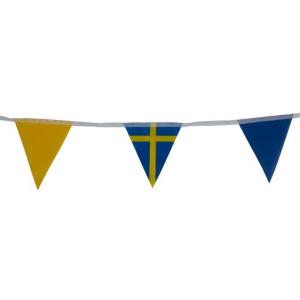 Vimpel FESTIVE Svenska flaggan tyg 9m